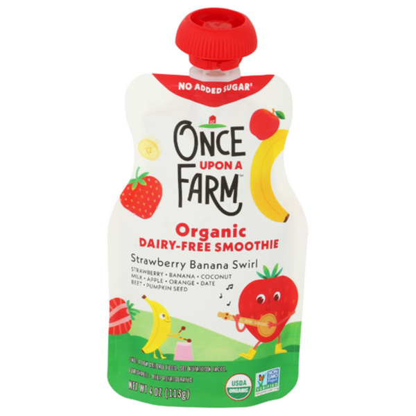 Once Upon A Farm Organic Strawberry Baa Swirl Dairy-Free Smoothie