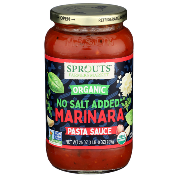 Sprouts Organic Marinara Sauce No Salt Added