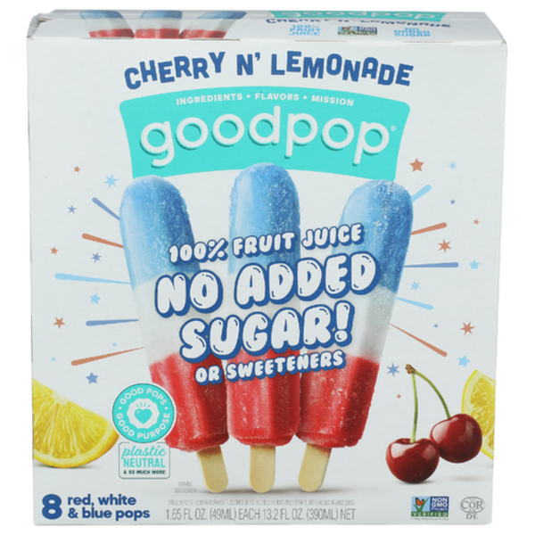 Goodpop Cherry + Lemonade Frozen Pops 8 Pack