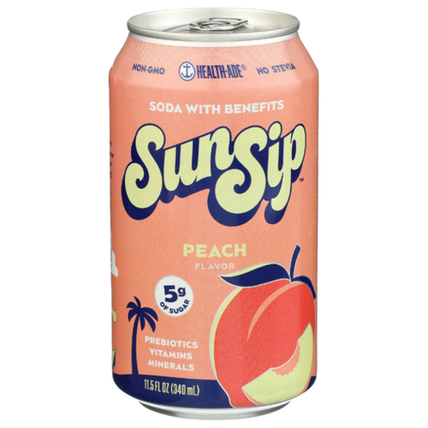 Health Ade Peach SunSip Prebiotic Soda