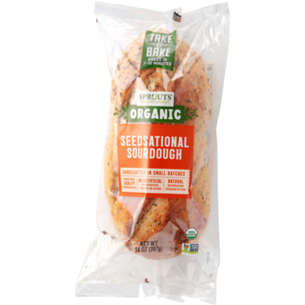 Sprouts Organic Seedsational Sourdough Take & Bake Bread