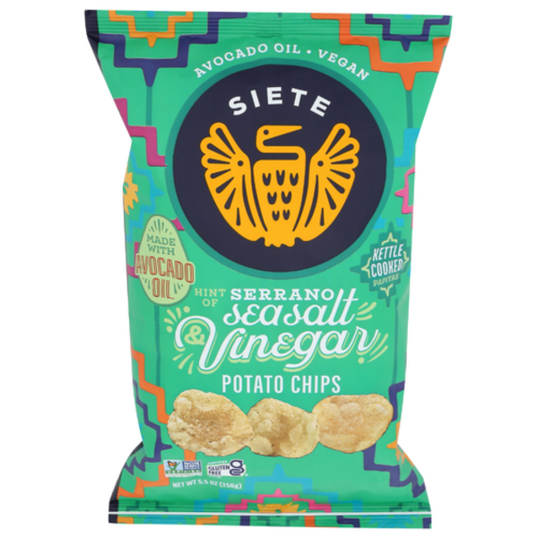 Siete Hint Of Serrano Sea Salt & Vinegar Kettle Cooked Potato Chips