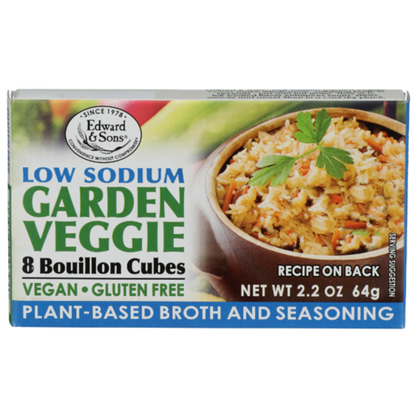 Edward & Sons Low Sodium Veggie Boullion Cubes