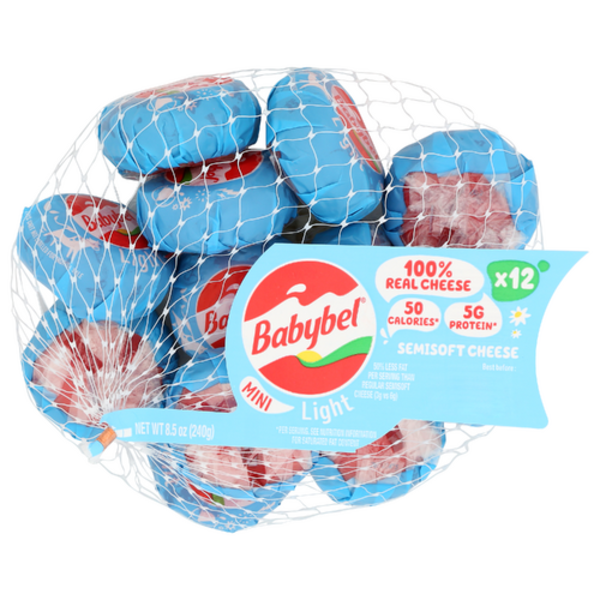 Babybel Light Semisoft Mini Cheese 12 Count