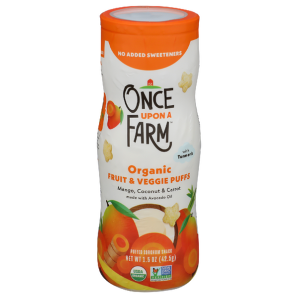 Once Upon A Farm Organic Mango, Carrot & Coconut Fruit & Veggie Puffs