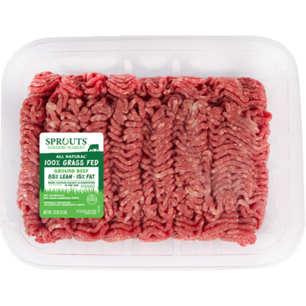 Sprouts 100% Grass-Fed 85% Lean Fresh Ground Beef Value Pack