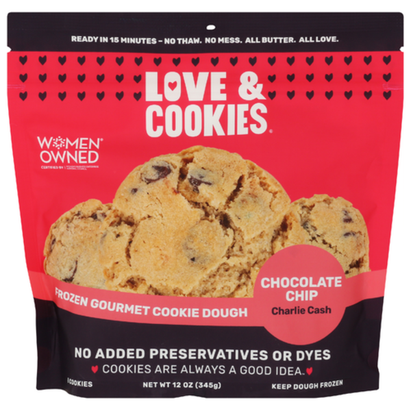 Love & Cookies Charlie Cash Chocolate Chip Cookie Dough 8 Count