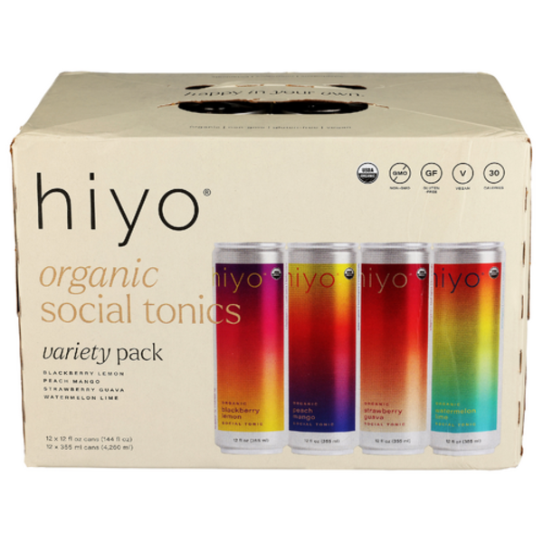 Hiyo Organic Variety Pack Functional Seltzer 12 Pack