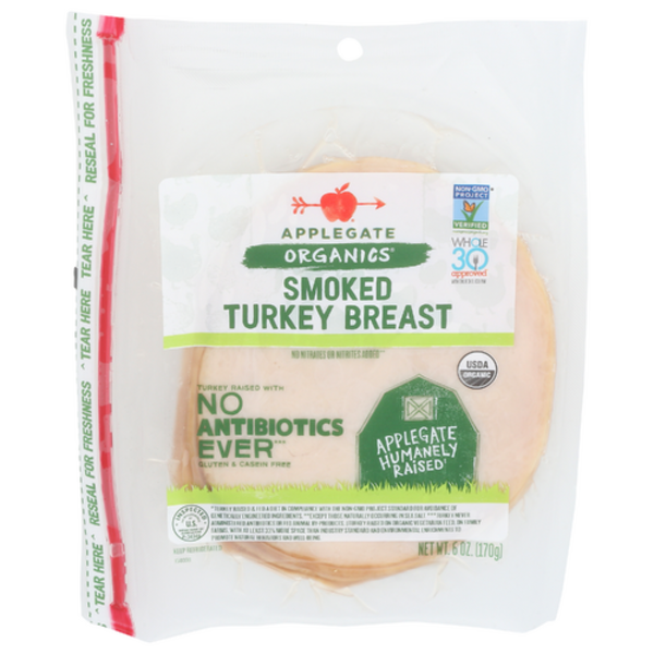 Applegate Organic Sliced Smoked Turkey Breast