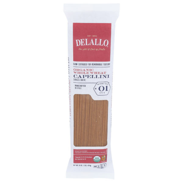 Delallo Organic Whole Wheat Capellini Pasta