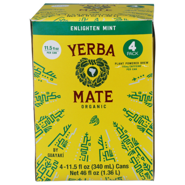 Guayaki Yerba Madre Organic Enlighten Mint 4 Pack