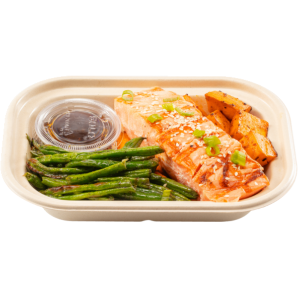 Sprouts Grilled Atlantic Salmon Meal With Red Miso