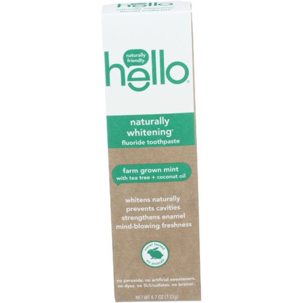 Hello Naturally Whitening Farm Grown Mint Toothpaste