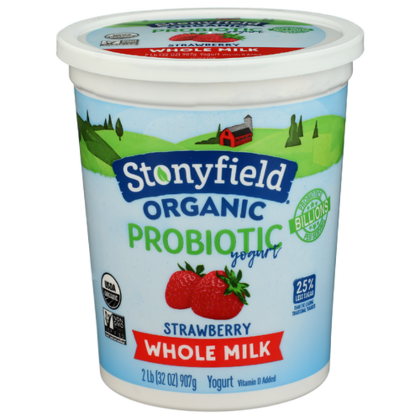 Stonyfield Organic Strawberry Whole Milk Yogurt