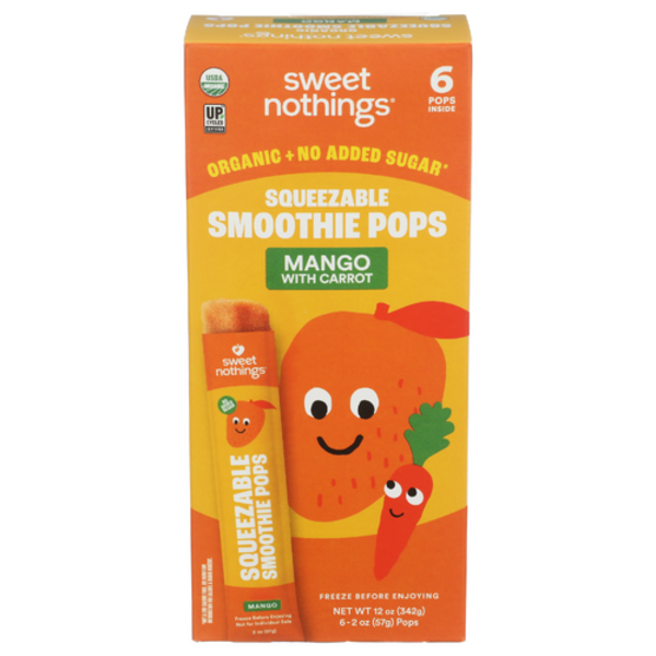 Sweet Nothings Organic Mango With Carrot Kids Squeezable Smoothie