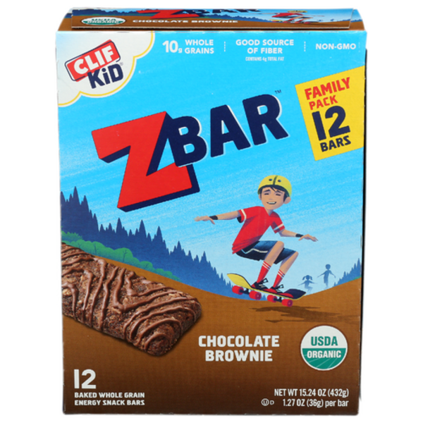 Clif Kid Organic Chocolate Brownie Z Bars12 Pack