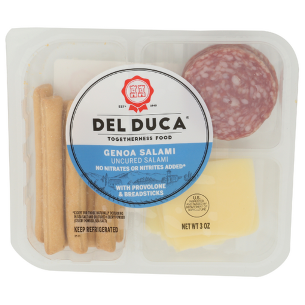Del Duca Genoa Salame, Provolone Cheese & Breadsticks