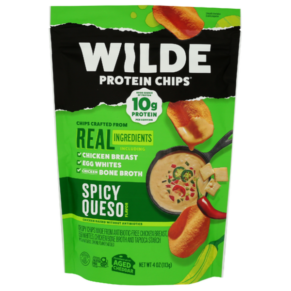 Wilde Spicy Queso Flavor Chicken Protein Chips