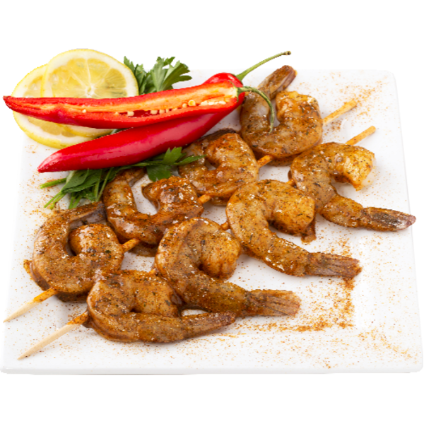 Cajun Butter Colossal Peeled & Deveined Raw Shrimp Skewers