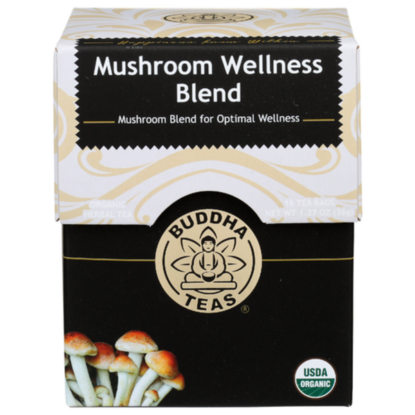 Buddha Teas Organic Mushroom Wellness Blend Tea 18 Bags