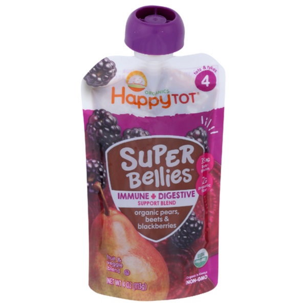 Happy Tot Organic Stage 4 Super Bellies Pears Beets & Blackberries Pouch
