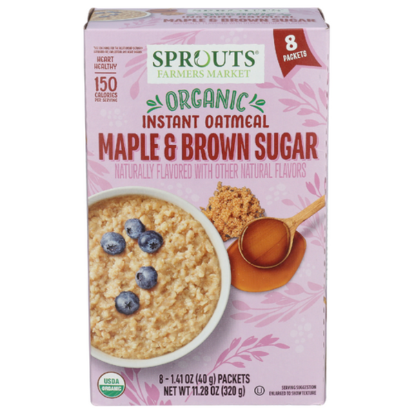 Sprouts Organic Maple & Brown Sugar Instant Oatmeal