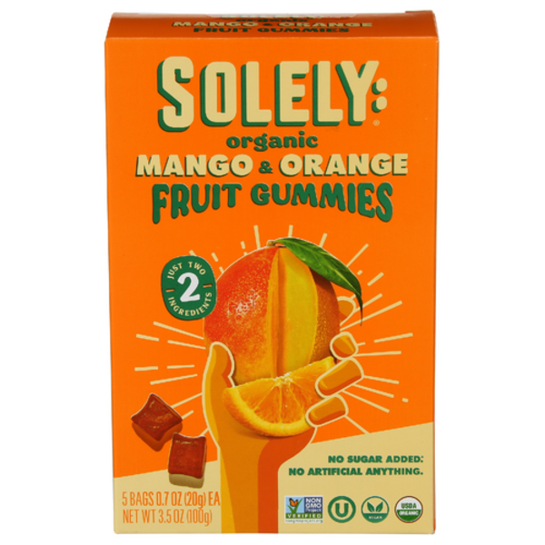 Solely Organic Mango & Orange Whole Fruit Gummies