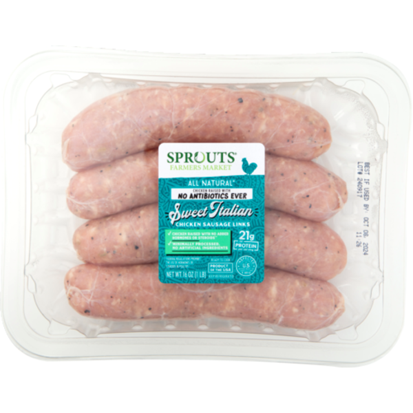 Sprouts Sweet Italian Chicken Sausage Links No Antibiotics Ever