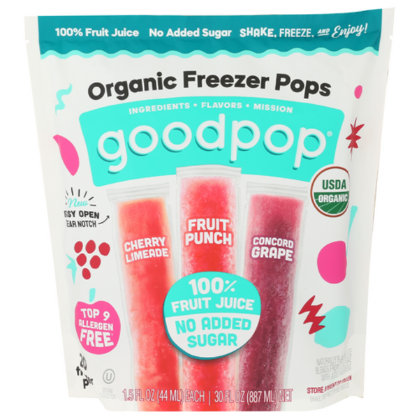 Goodpop Organic Variety Freezer Pops 20 Count