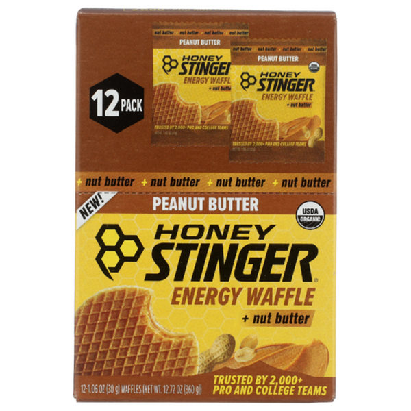 Honey Stinger Organic Peanut Butter Energy Waffle 12 Pack Case