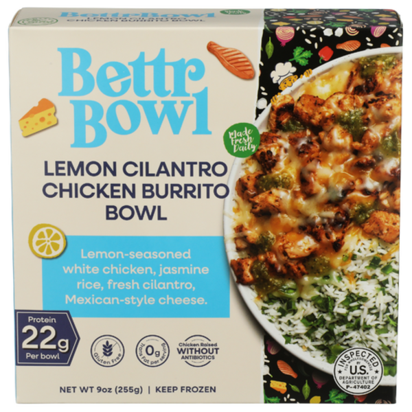 Bettr Bowl Lemon Cilantro Chicken Burrito Bowl