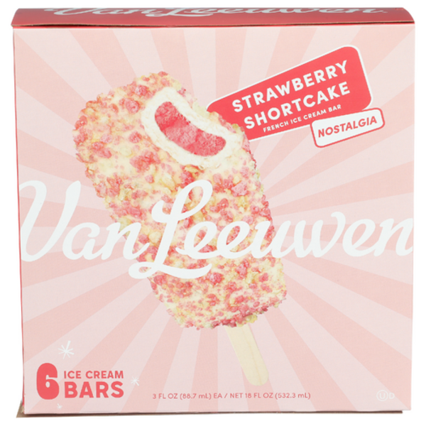 Van Leeuwen Strawberry Shortcake French Ice Cream Bars 6 Pack