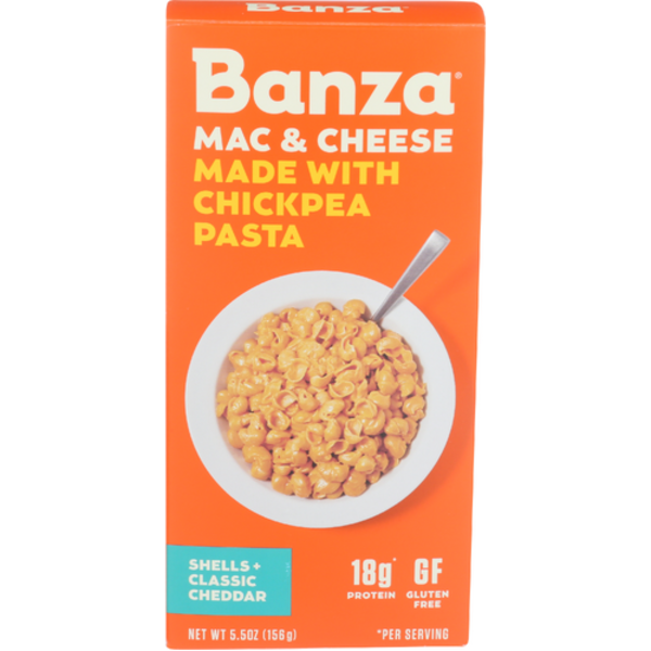 Banza Shells & Classic Cheddar Mac & Cheese Chickpea Pasta