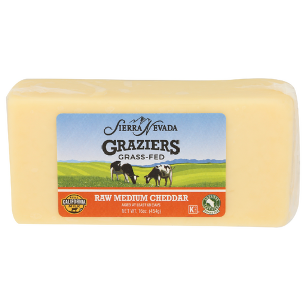 Sierra Nevada Cheese Raw Medium Cheddar Cheese