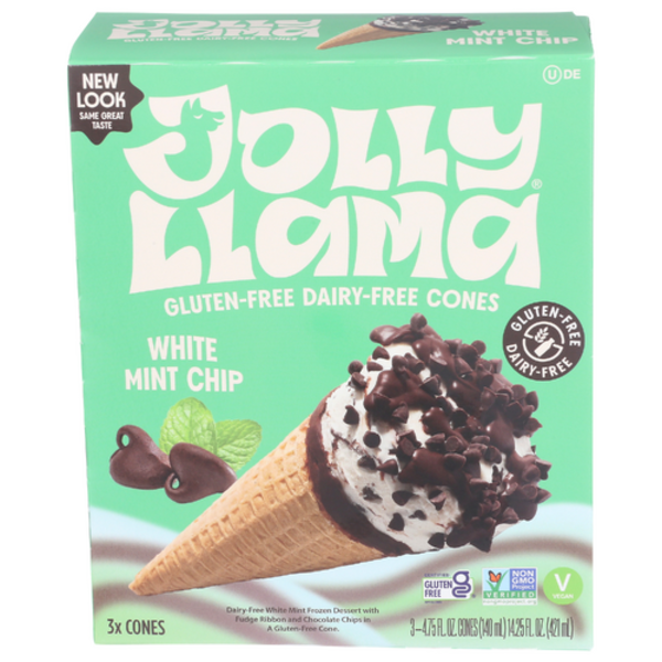 Jolly Llama White Mint Chip Cones