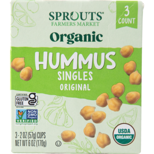 Sprouts Organic Original Hummus Singles 3 Count