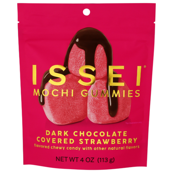 Issei Dark Chocolate Covered Strawberry Mochi Gummies
