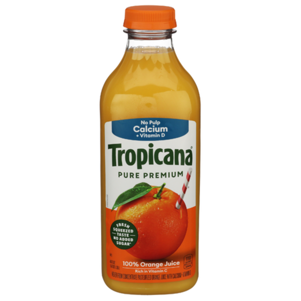 Tropicana Calcium + Vitamin D No Pulp Orange Juice