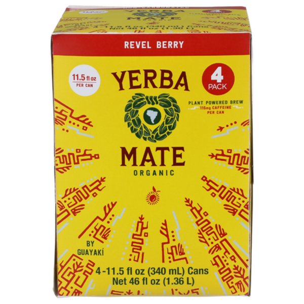 Guayaki Yerba Madre Organic Revel Berry 4 Pack