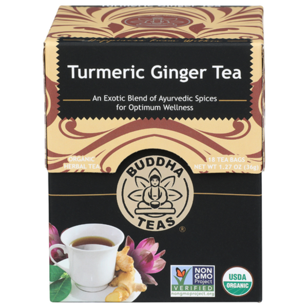 Buddha Teas Organic Turmeric Ginger Tea 18 Bags