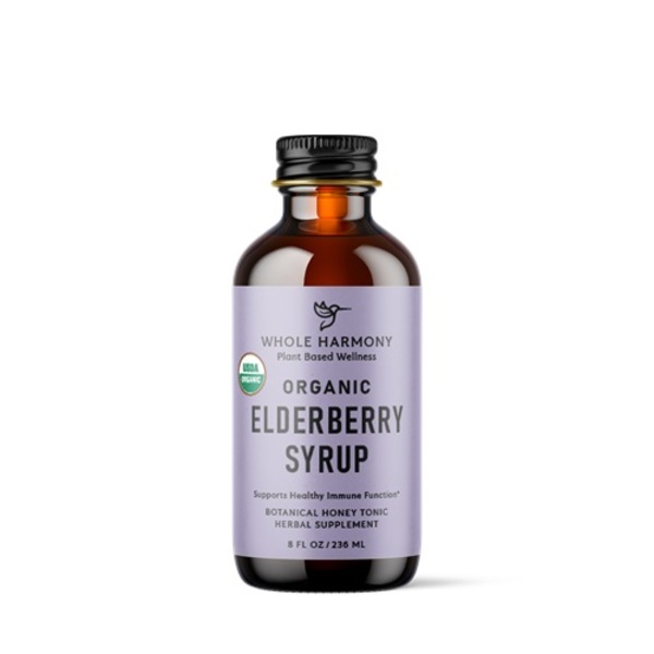 Whole Harmony Organic Elderberry Syrup Botanical Honey Tonic