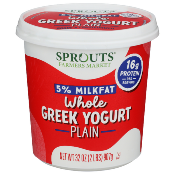 Sprouts Plain Whole 5% Greek Yogurt