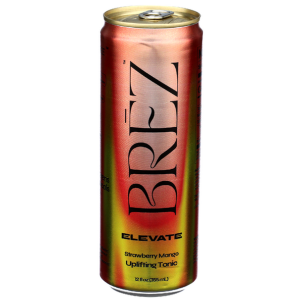Brez Elevate Strawberry Mango Uplifting Non-Alcoholic Tonic Can