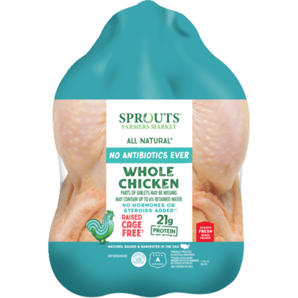 Sprouts No Antibiotics Ever Whole Young Chicken
