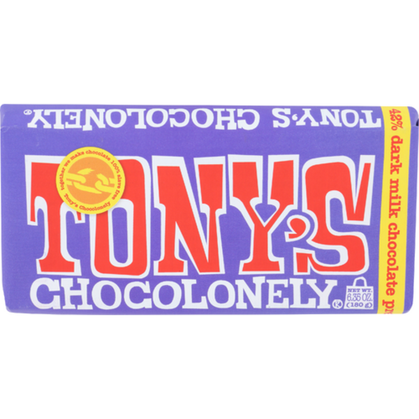 Tony's Chocolonely 42% Dark Milk Chocolate Pretzel & Toffee Bar