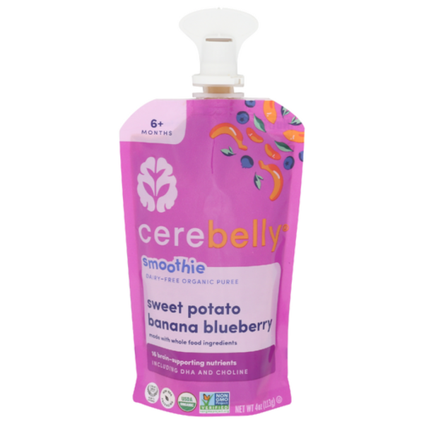 Cerebelly Inc Organic Sweet Potato Baa Blueberry Smoothie Baby Food Pouch