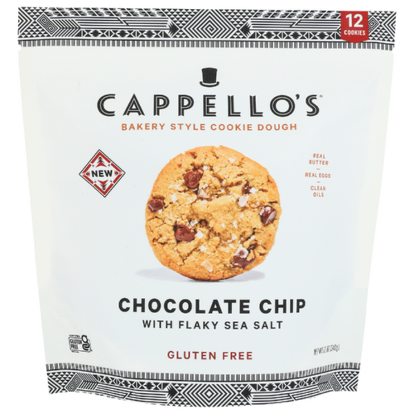 Cappello's Chocolate Chip With Flaky Sea Salt Bakery Style Cookie Dough