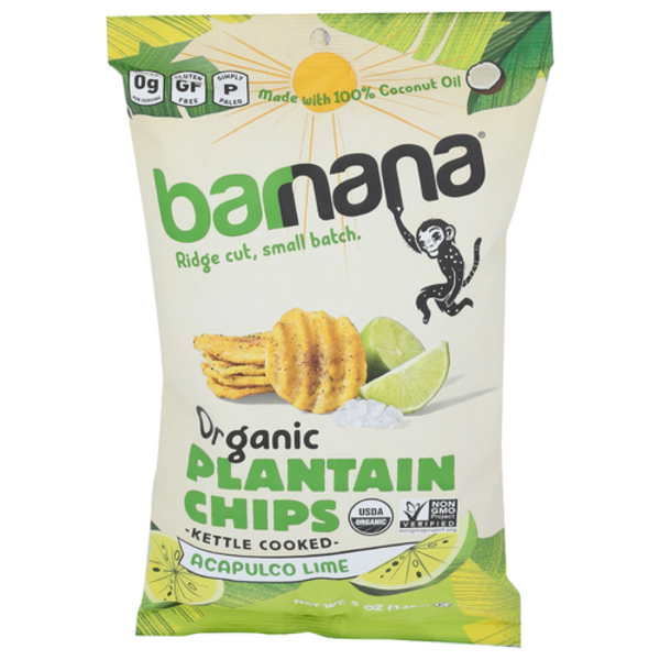 Bara Organic Ridged Acapulco Lime Plantain Chips