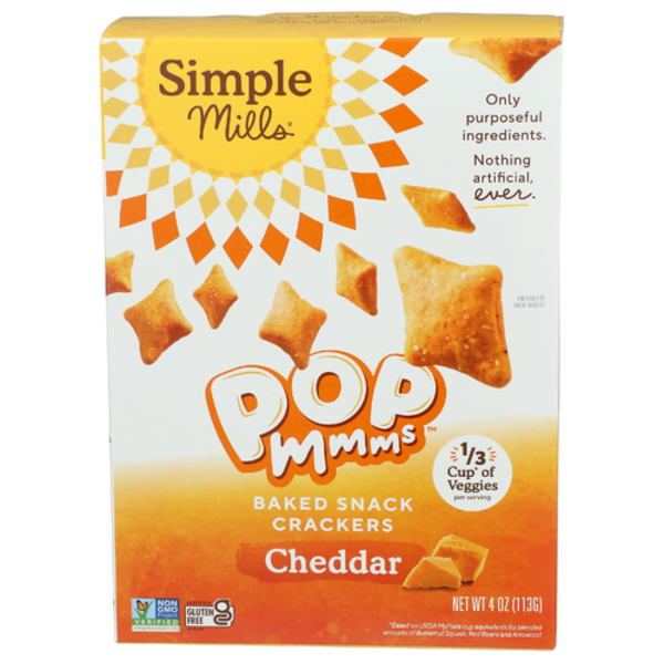 Simple Mills Cheddar Veggie Flour Baked Snack Crackers