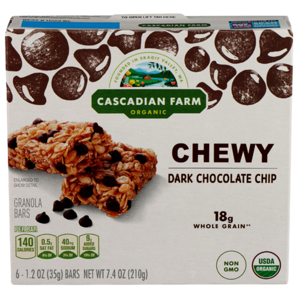 Cascadian Farm Organic Chocolate Chip Granola Bar 6 Pack
